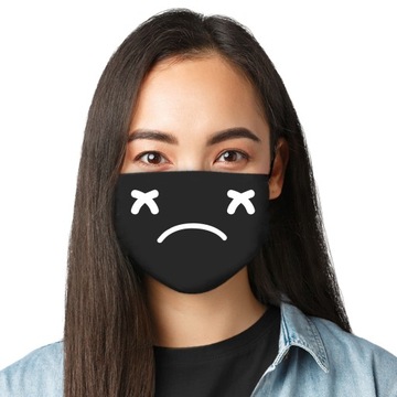 МАСКА ХЛОПКОВАЯ МАСКА SAD FACE PRINT HIT