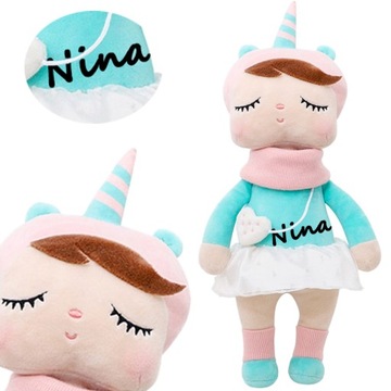 Lalka Metoo JEDNOROŻEC 33cm PERSONALIZACJA metryczka roczek chrzest imię