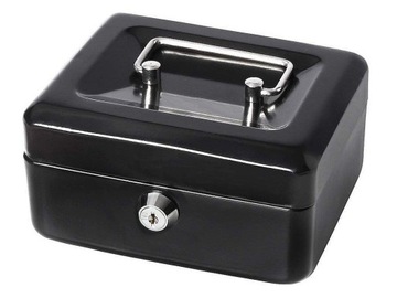 МЕТАЛЛИЧЕСКАЯ КАССЕТА ДЛЯ ДЕНЕЖНЫХ ДОКУМЕНТОВ СЕЙФ ЧЕРНАЯ