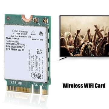 Для Intel 3160ac ngw Беспроводная карта Wi-Fi 433 Мбит/с Bluetooth 4,0 Двухдиапазонная сеть