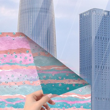 3D оконная пленка для конфиденциальности, блокирующая УФ-лучи, тонированная декоративная наклейка в стиле Y