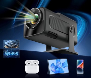 MINI PROJEKTOR RZUTNIK HD 2024 LED ANDROID 11 WIFI SMART TV PRZENOŚNY 200