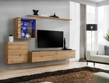 Подвесной настенный шкаф Черный Глянцевый ПВХ SWIX 15 AM