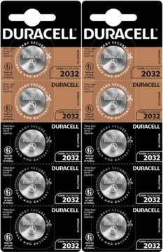 10x BATERIA LITOWA BATERIE DURACELL CR2032 DL 2032