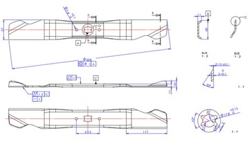 ЛЕЗВИЕ ДЛЯ КОСИЛКИ MTD 51 см. РУЧКА ДЛЯ РЕЗКИ ЗВЕЗДЫ