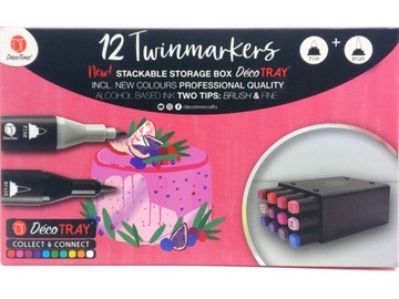 TWINMARKERS ДВУХСТОРОННЯЯ КОРОБКА 12 ШТ. Алкоголь 154-158 Синий Meduza