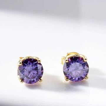 Серьги-пуссеты JoyceJelly 1CT 6,5 мм из муассанита S925