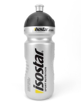 Bidon rowerowy butelka na wodę do roweru ISOSTAR - 650 ml czarno-srebrny