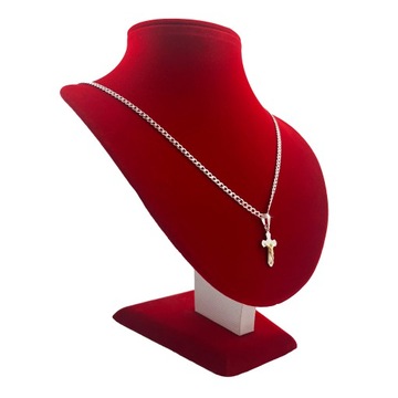 СЕРЕБРЯНОЕ ОЖЕРЕЛЬЕ ПРИЧАСТИЯ + КРЕСТ ИИСУСА PR. 925 + ГРАВИРОВКА ДЛЯ МАЛЬЧИКА