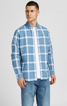 JACK&JONES MĘSKA KOSZULA SLIM FIT Z LNEM L AAA