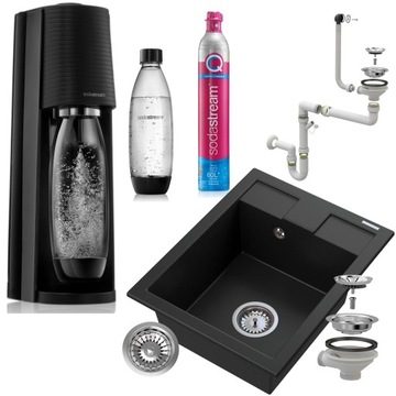 Zlewozmywak granitowy BEST + SodaStream Terra