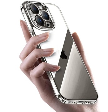 Etui do Iphone 15 PRO MAX + SZKŁO I CASE WZMACNIANE PLECKI ACRYLIC SHOCK