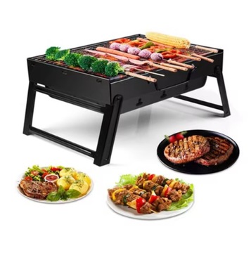GRILL Węglowy Turystyczny Walizka PRZENOŚNY Składany Kempingowy