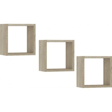 Półka wisząca K 25x25cm dąb sonoma zestaw 3 szt. AKD