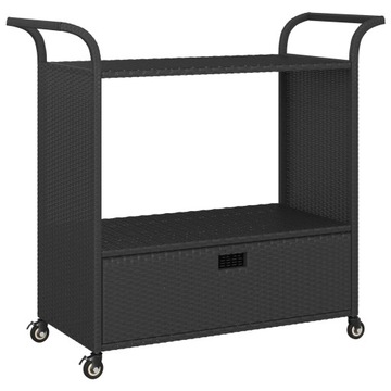 Barek ogrodowy mobilny technorattan VidaXL 316663 czarny