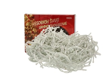 Kurtyna sople światełka 300 LED zewnętrzne zimne