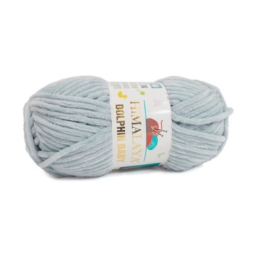 100g włóczka poliester Dolphin Baby jasnoszara 351