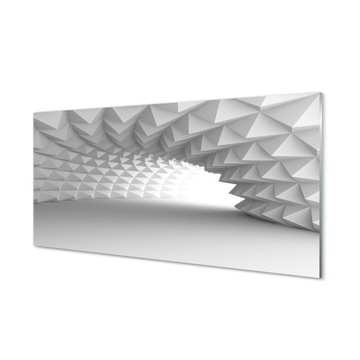 Szklany panel kuchenny Tunel w stożki 3d 100x50 cm