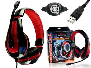 ИГРОВЫЕ USB-НАУШНИКИ С МИКРОФОНОМ NEMESIS MT3574