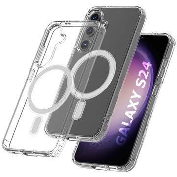 ETUI DO SAMSUNG GALAXY S24 do Magsafe SHOCK CASE + SZKŁO 9H