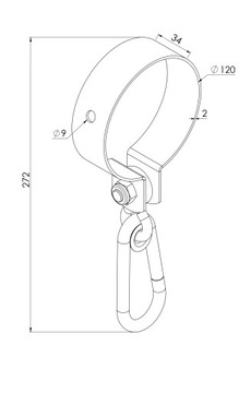 Крепление держателя Качели Подвесной зажим диаметром 120