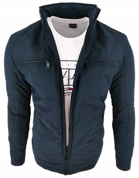 КУРТКА МУЖСКАЯ, ТЕМНО-СИНЯЯ, ПРЯМАЯ, БОЛЬШАЯ 7620 4XL XXXXL