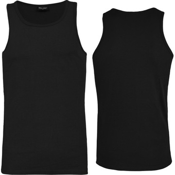 KOSZULKA bawełniana BOKSERKA TANK TOP czarna 4XL