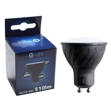 CZARNA ŻARÓWKA LED 6W GU10 NEUTRALNA 4000K LOFT