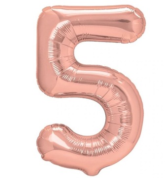 Balon foliowy,balon CYFRA 5,balon ROSE GOLD,balony cyfry,balon 100cm na hel