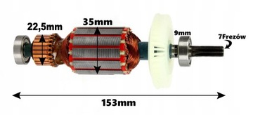 РОТОР ДЛЯ ЭЛЕКТРИЧЕСКОГО КЛЮЧА 1/2 + ПОДШИПНИК 608z УДАРНЫЙ КЛЮЧ ДЛЯ КОЛЕС