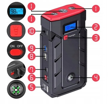 BOOSTER JUMP STARTER POWERBANK 20000MAH