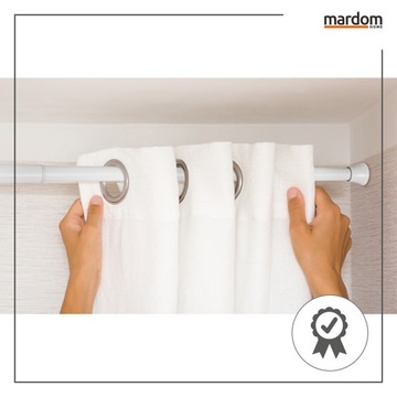 РЕГУЛИРУЕМАЯ ДУШЕВАЯ КАРДИНА ДЛЯ ШКАФА 170-280см БЕЛАЯ