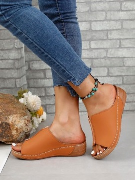 Коричневые эко -липочки на платформе с Alladies* AS8285 SeeThing