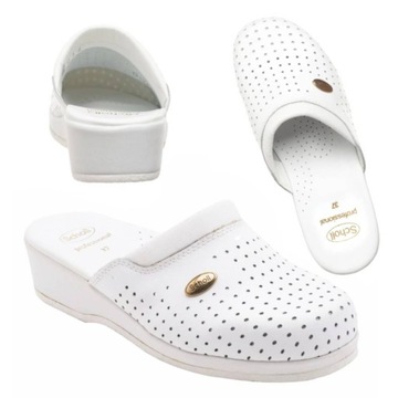 SCHOLL CLOG BACK GUARD CHODAKI LEKARSKIE Biały 46