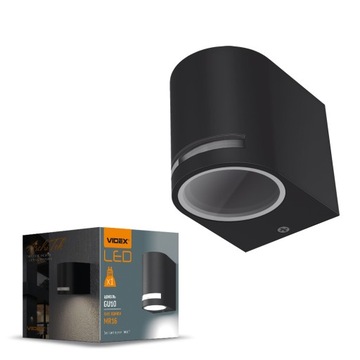 Kinkiet Oprawa Elewacyjna Zewnętrzna Lampa LED Czarna Owalna GU10 VIDEX