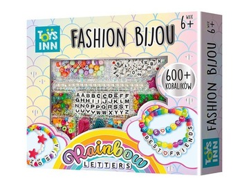 FASHION BIJOU RAINBOW LETTERS ZESTAW KORALIKÓW