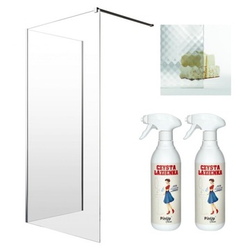 Kabina prysznicowa Walk-in 100x70 szkło MasterSof + pianka czyszcząca PinUp
