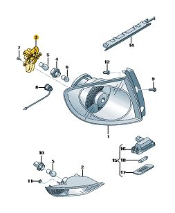 DRŽÁK ŽÁROVEK SVĚTLA ZADNÍ OE SEAT TOLEDO ALTEA 5P0945257
