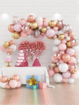 GIRLANDA BALONOWA ZESTAW 115 BALONÓW CHRZEST URODZ