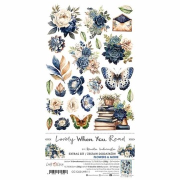 Craft O' Clock zestaw Lovely When You Read dodatków FLOWERS & MORE 15 X 30