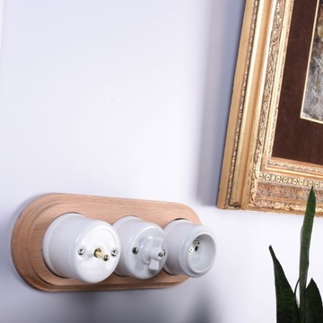 КЕРАМИЧЕСКИЙ ПЕРЕКЛЮЧАТЕЛЬ РЕТРО LOFT, УПРАВЛЯЮЩИЙ ЖАЛЮЗИ