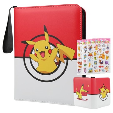 ALBUM KLASER SEGREGATOR NA 400 KARTY POKEMON KART PREZENT + 5 SZT NAKLEJEK