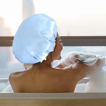 Многоразовая шапочка для душа, регулируемая, водонепроницаемая,