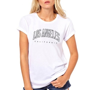T-SHIRT KOSZULKA DAMSKA Z NADRUKIEM L Angeles S