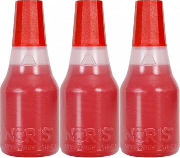 Tusz do pieczątek Noris 110S 25ml czerwony x3