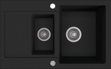 Zlewozmywak KERNAU KGSH 6080 1,5B1D DEEP BLACK