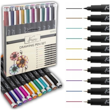 Fineliners Цветные маркеры Набор Fineliners 10 шт.