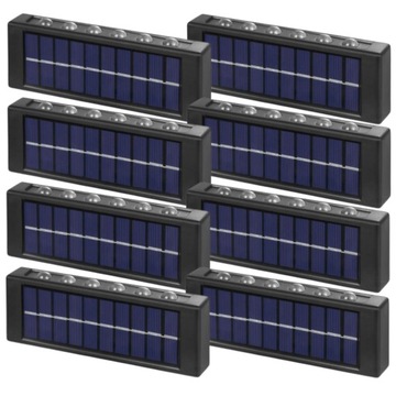 8x Lampka Solarna Kinkiet Solarny LED Zewnętrzna Ogrodowa Dekoracyjna
