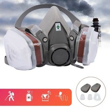 PÓŁMASKA DO OCHRONY DRÓG ODDECHOWYCH MASKA PRZECIWGAZOWA RESPIRATOR 6200