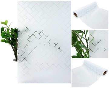 Folia Okienna PCV Mrożone Prostokąty Rolka 67x150